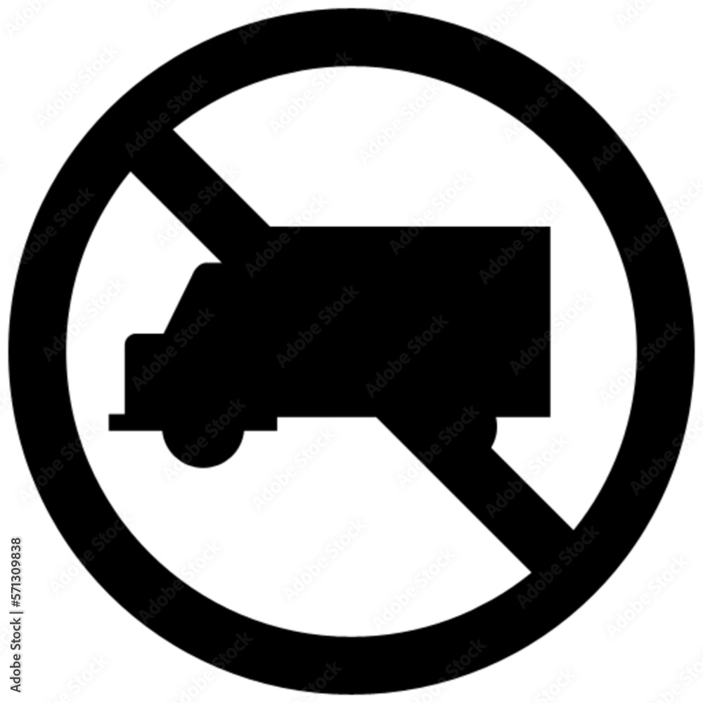 no trucks sign vector, icon, symbol, logo, clipart, isolated. vector illustration. vector illustration isolated on white background. no trucks sign vector, icon, symbol, logo, clipart, isolated. vector illustration. vector illustration isolated on white background.