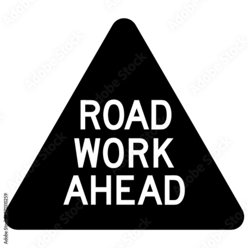road work ahead sign vector, icon, symbol, logo, clipart, isolated. vector illustration. vector illustration isolated on white background.