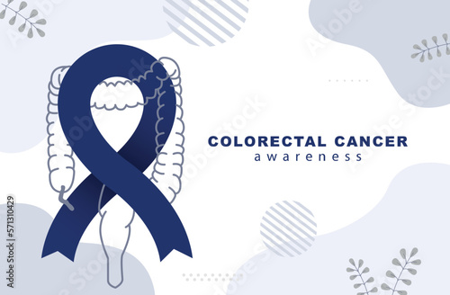 National Colorectal Cancer Month, Colorectal Cancer Awareness. Vector illustration. Treatment and prevention. Digestive system. Medicine and health concept