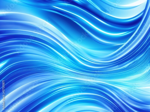Blue White Water Wave Wallpaper