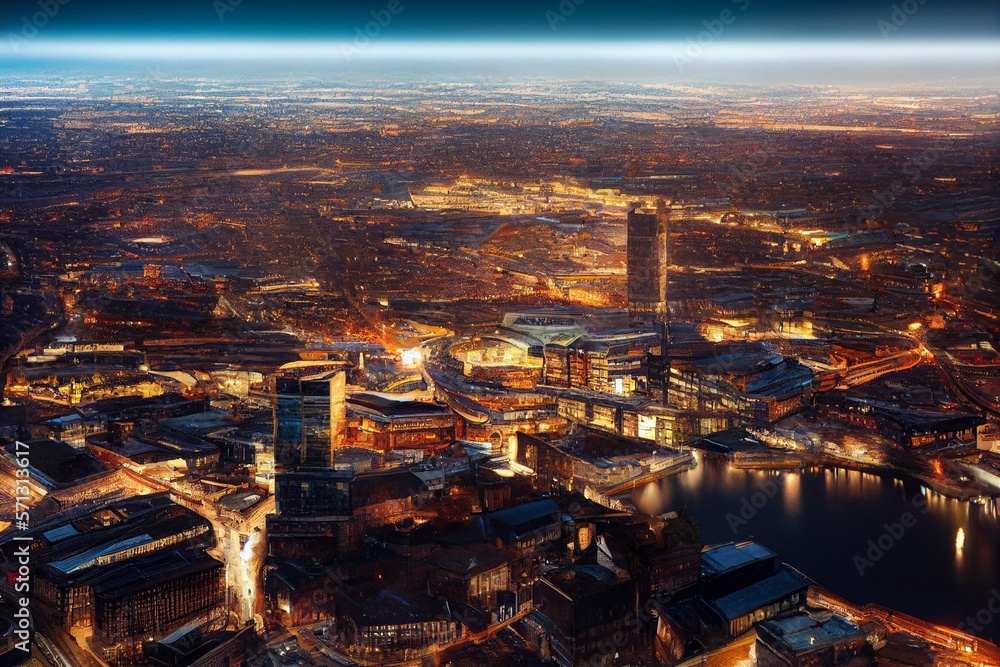 City of Manchester, England, United Kingdom ( Greater Manchester ). Generative AI