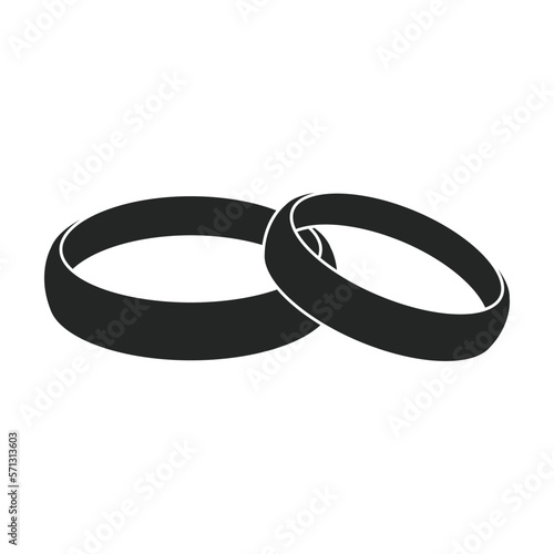 Photographie Wedding ring vector icon
