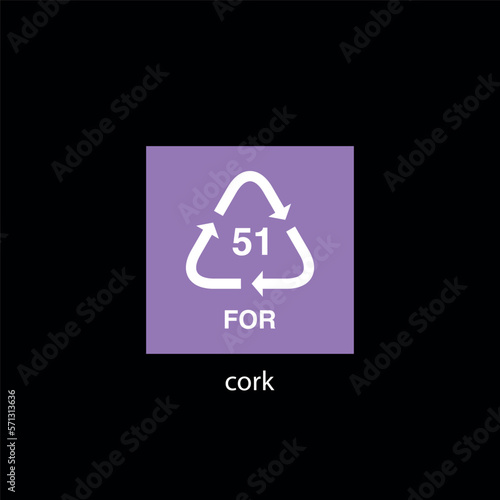 recycle code icon color square vector template