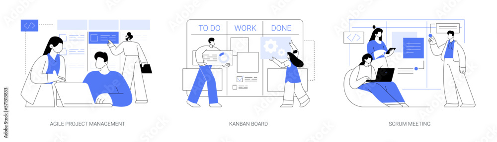 Software development planning abstract concept vector illustrations. Software development planning abstract concept vector illustrations.