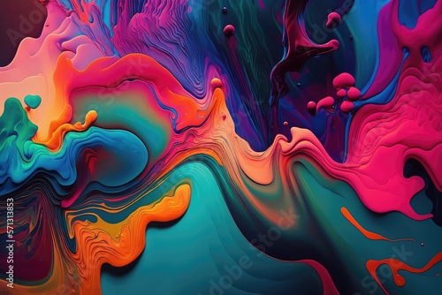 Colorful splash of paint