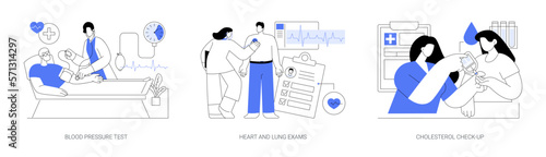Medical check-up abstract concept vector illustrations.