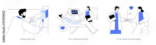 Emergency room abstract concept vector illustrations.