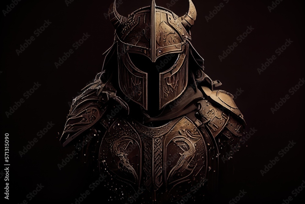 Vikings iron armor. Generative AI. Vikings iron armor. Generative AI.