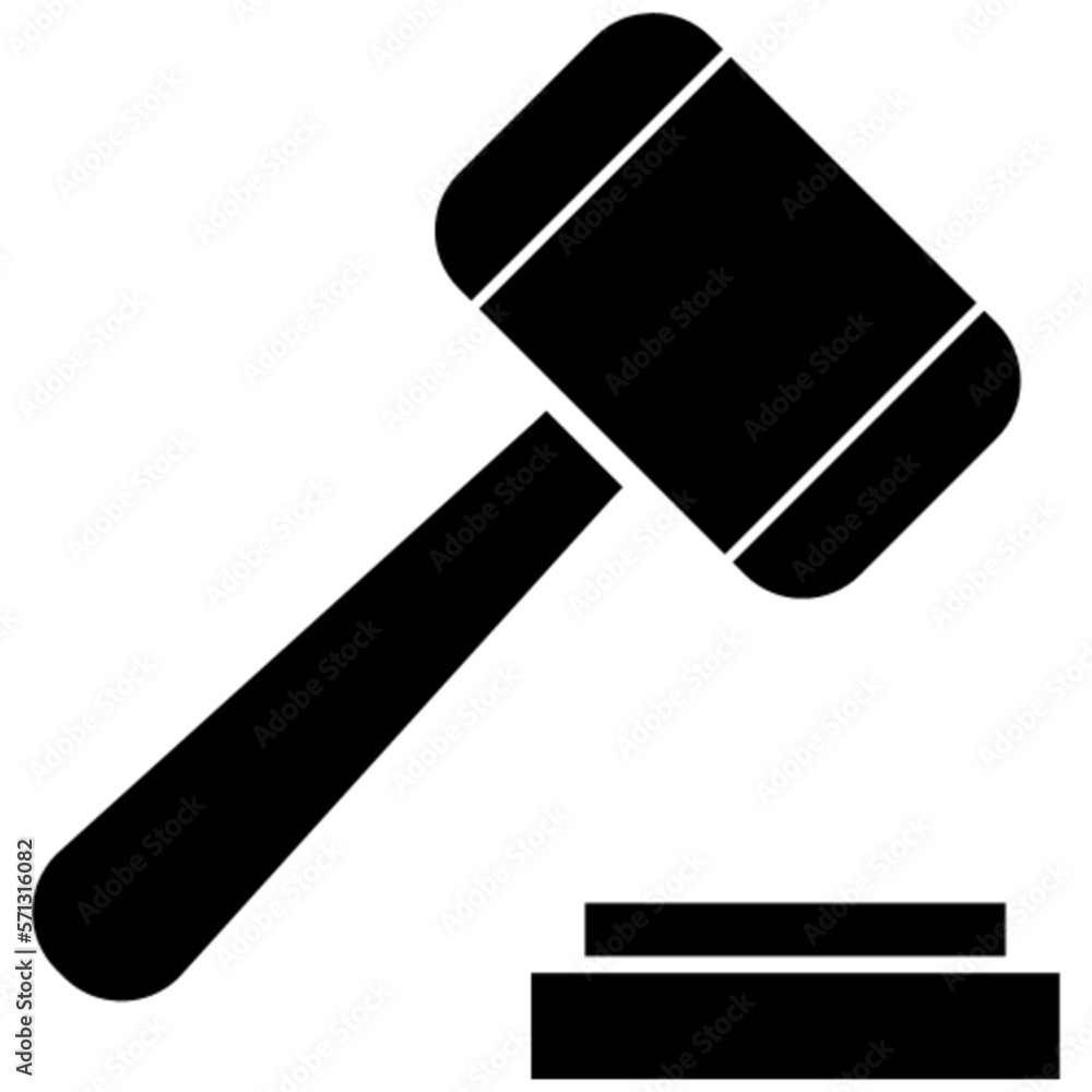 gavel hammer vector icon symbol logo clipart isolated. vector