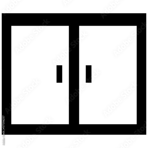 cupboard door vector icon symbol logo clipart isolated. vector illustration. vector illustration isolated on white background.