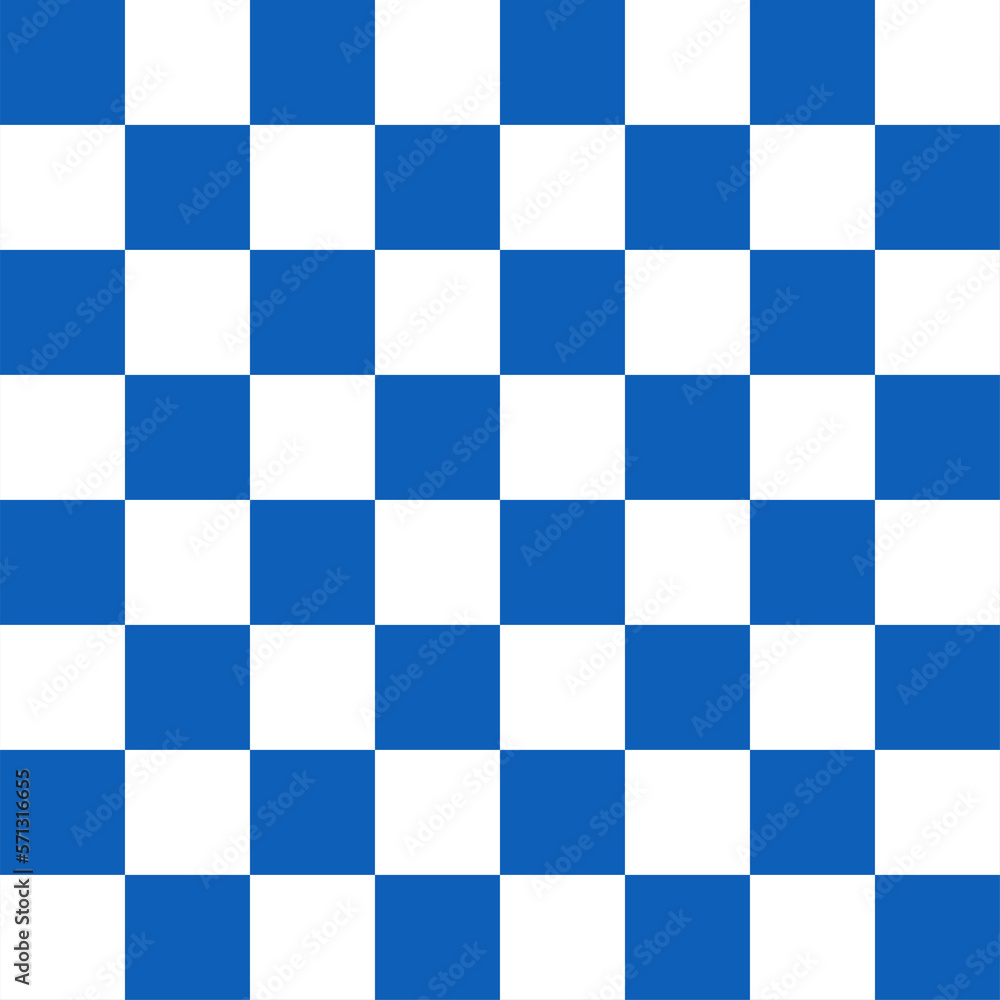 Color white and blue squares in a checkerboard pattern. Abstract background..Checkerboard, chessboard, seamless pattern. Color white and blue squares in a checkerboard pattern. Abstract background..Checkerboard, chessboard, seamless pattern.