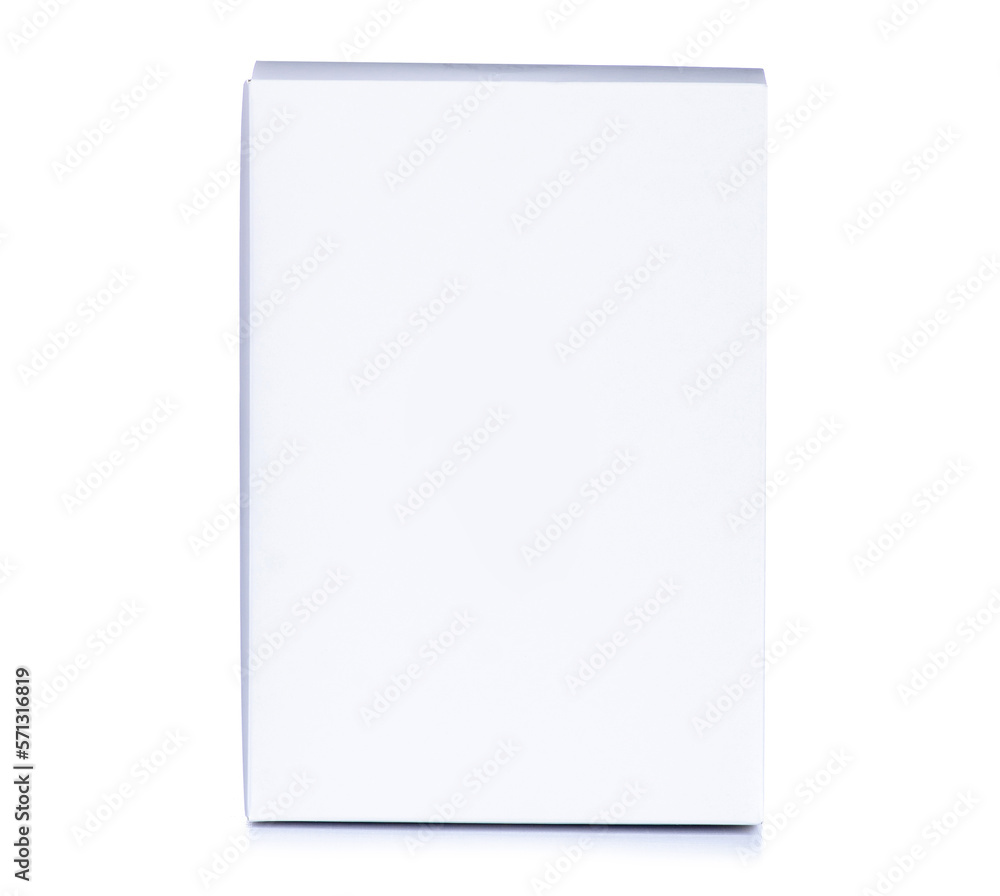 White box pack on white background isolation White box pack on white background isolation