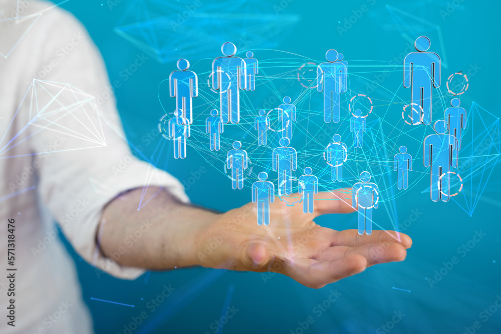 Global network. Blockchain. 3D illustration. Neural networks and artificial intelligence. Abstract Global network. Blockchain. 3D illustration. Neural networks and artificial intelligence. Abstract