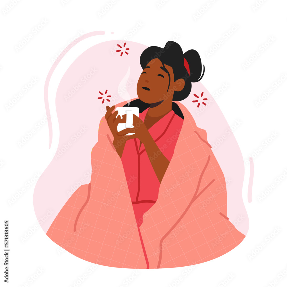 Morning Coffee Ritual with Sleepy Woman Wrapped in Plaid Perform Routine Sense Of Comfort And Familiarity Enjoying Drink Morning Coffee Ritual with Sleepy Woman Wrapped in Plaid Perform Routine Sense Of Comfort And Familiarity Enjoying Drink