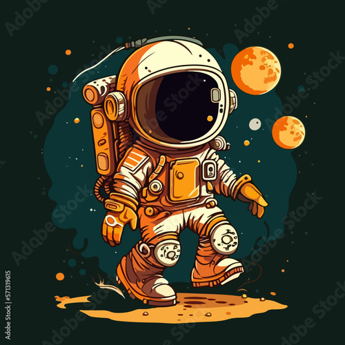 Astronaut i need more space vector t-shirt design