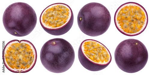 Fotografie Passion fruit isolated on white background