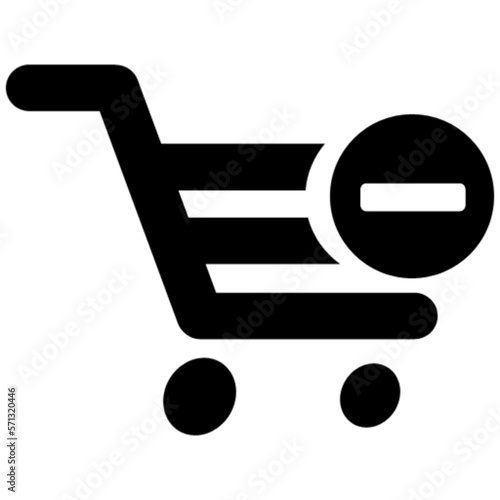 cart minus vector icon symbol logo clipart isolated. vector illustration. vector illustration isolated on white background.
