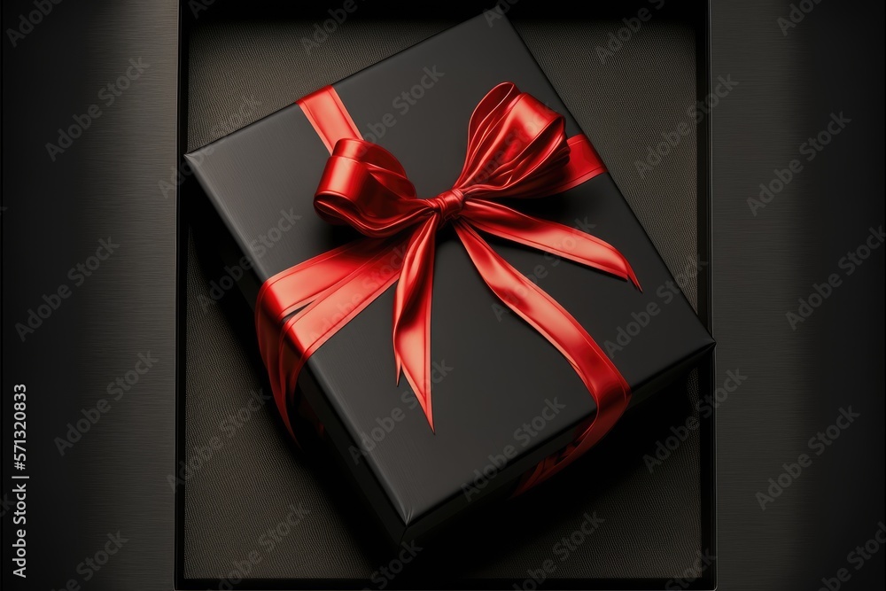 gift box with ribbon generative ai gift box with ribbon generative ai