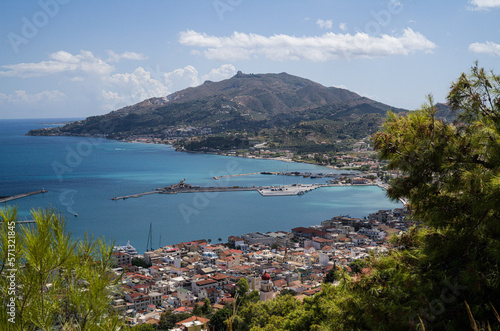 View of the Zakynthos coast from the mountains