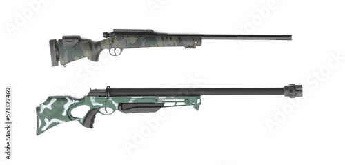 Canvas Print gun, rifle, shotgun isolated on white background
