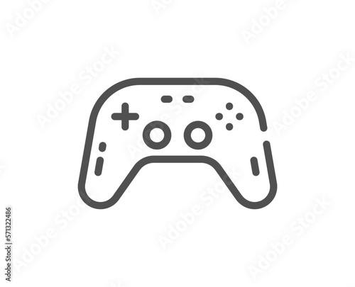 Gamepad line icon. Game joystick sign. symbol. Quality design element. Linear style gamepad icon. Editable stroke. Vector