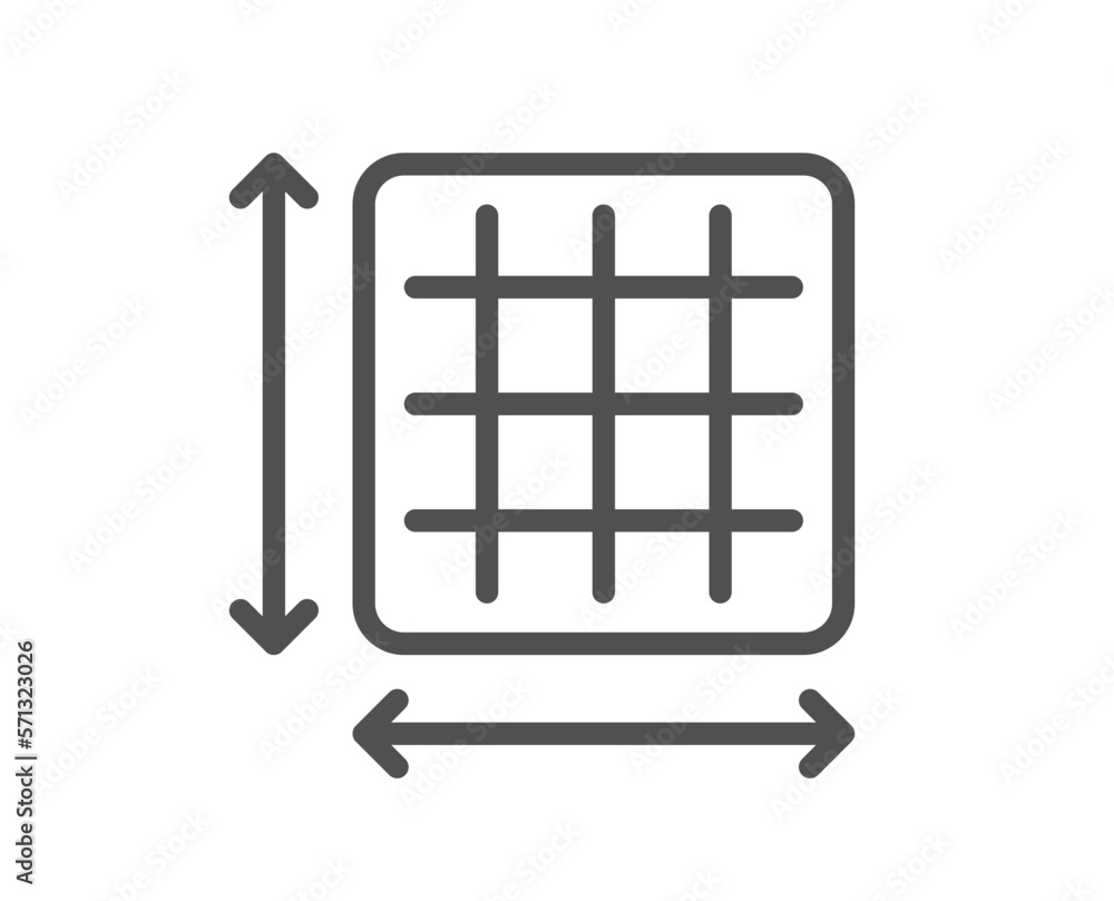 Square area line icon. Room dimension sign. Territory measurement symbol. Quality design element. Linear style square area icon. Editable stroke. Vector Square area line icon. Room dimension sign. Territory measurement symbol. Quality design element. Linear style square area icon. Editable stroke. Vector