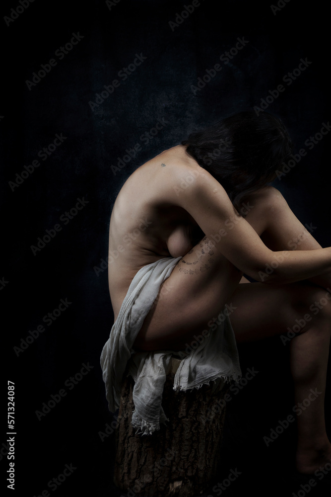 baroque style portrait of woman in pensive pose XII baroque style portrait of woman in pensive pose XII
