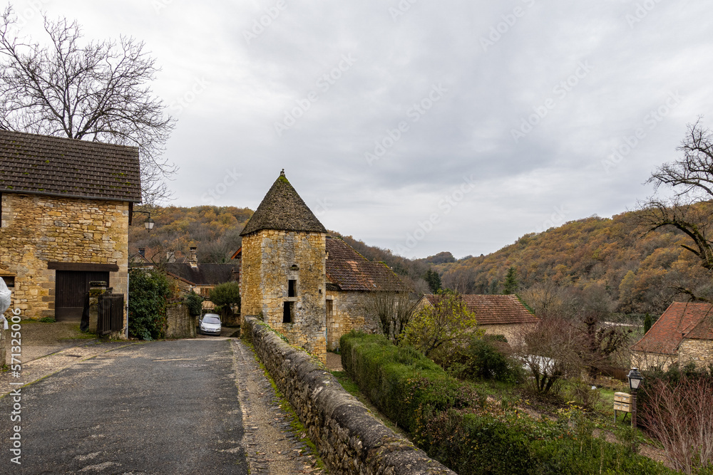 Saint Amand de coli is old medieval town, Perigord Noir in Dordogne, France.