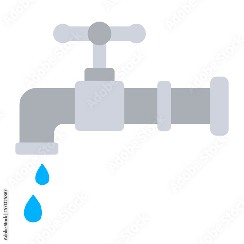 Water Tap Flat Icon