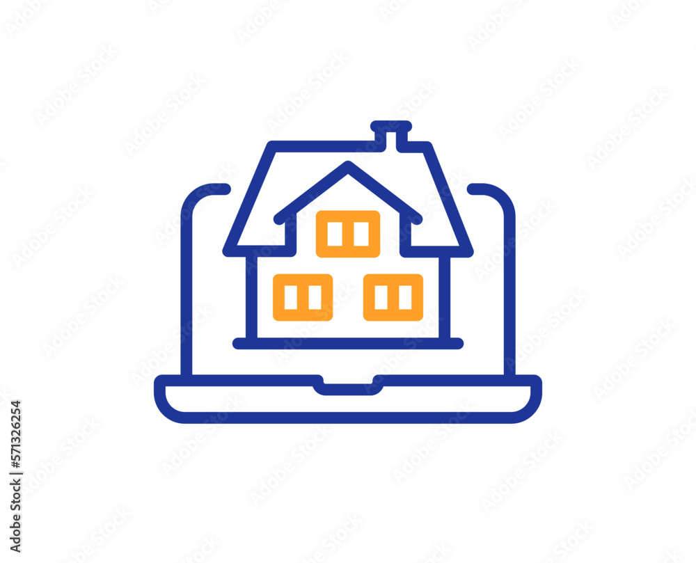 Realtor line icon. Real estate agent sign. Property agency symbol. Colorful thin line outline concept. Linear style realtor icon. Editable stroke. Vector Realtor line icon. Real estate agent sign. Property agency symbol. Colorful thin line outline concept. Linear style realtor icon. Editable stroke. Vector