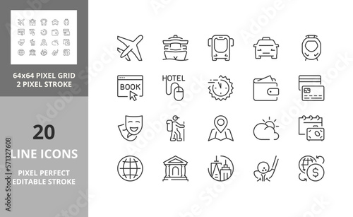tourism 64px and 256px editable vector set 2/2