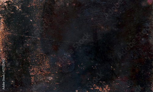 Copper background. Copper sheet. Daylighting. Copy space.