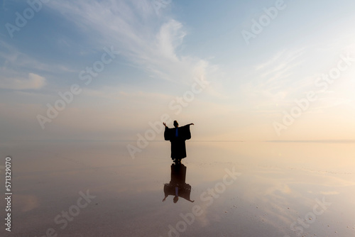 Fototapeta Naklejka Na Ścianę i Meble -  Beautiful Salt Lake Tuz Golu in Turkey. One of the largest salt lakes in the world.