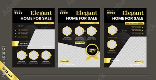 vector corporate editable flyer template for Home promotion