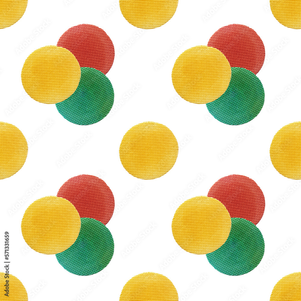 Three wafer sheets on a white background as a pattern