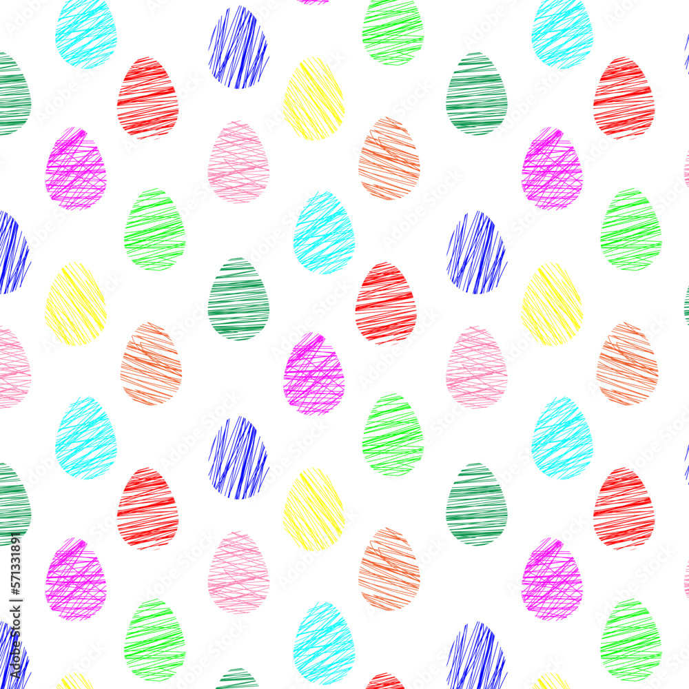 Easter eggs set with different lines seamless background.Holiday decoration for easter holiday Easter eggs set with different lines seamless background.Holiday decoration for easter holiday