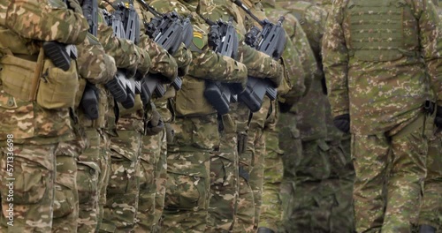 4K - a troop of soldiers in formation