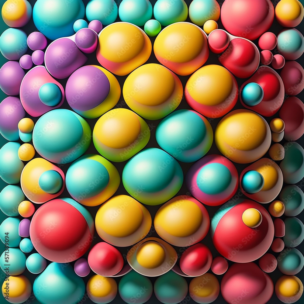 colorful polka dots texture, Generative AI