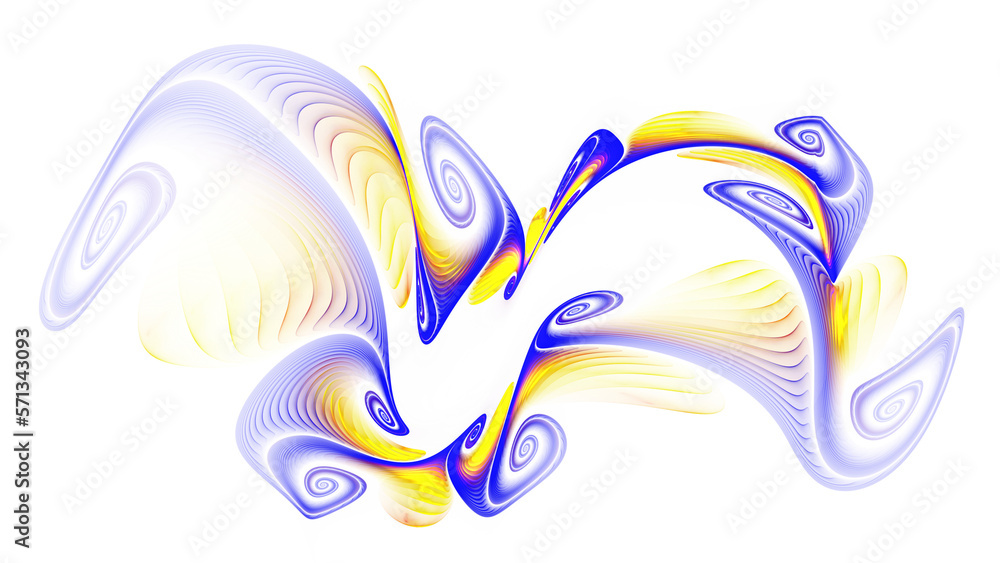 Obraz premium Elegant abstract illustration for art projects, cards, business, posters. 3D illustration, computer-generated fractal