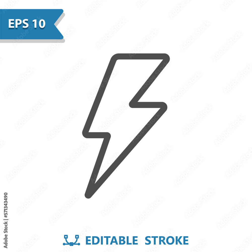 Lightning Bolt Icon - Lightning, Storm, Weather Lightning Bolt Icon - Lightning, Storm, Weather