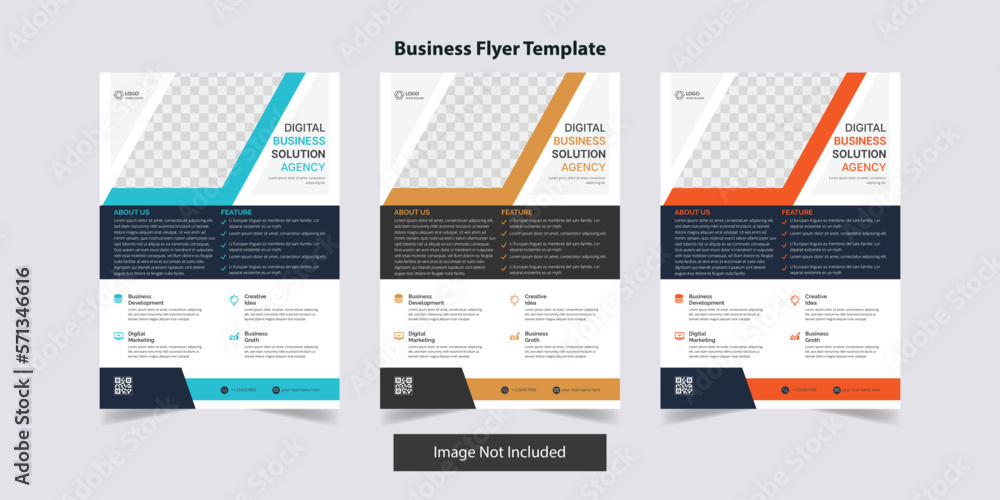 Digital marketing agency flyer template