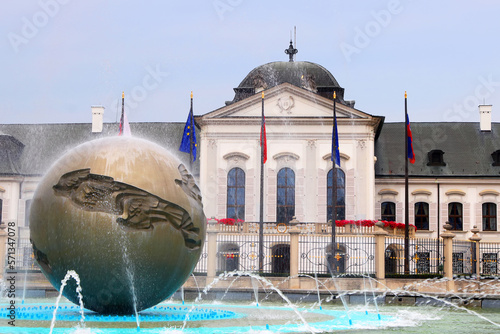 View of Grassalkovichov palace in Bratislava, Slovakia photo