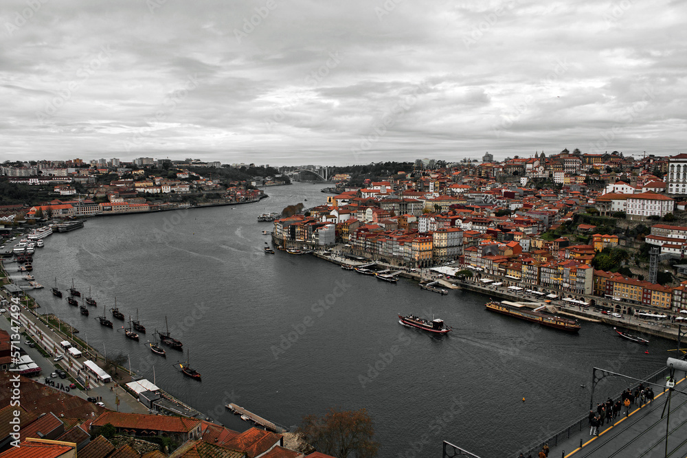 A typical postcard of the Portuguese city of Porto