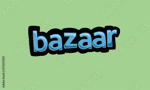 bazaar writing vector design on a green background