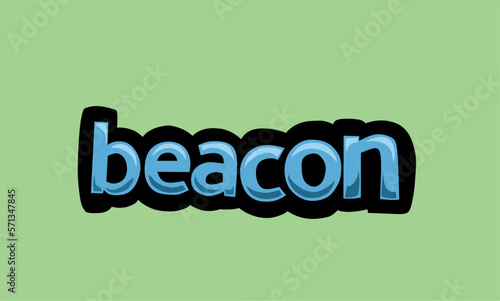beacon writing vector design on a green background