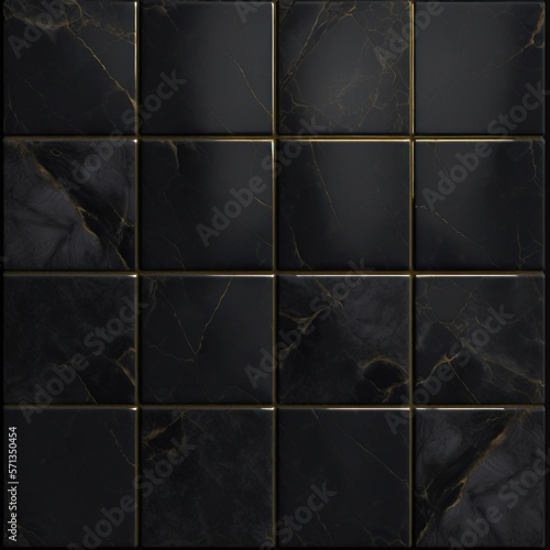 Black marble texture and background for design pattern artwork. AI generated