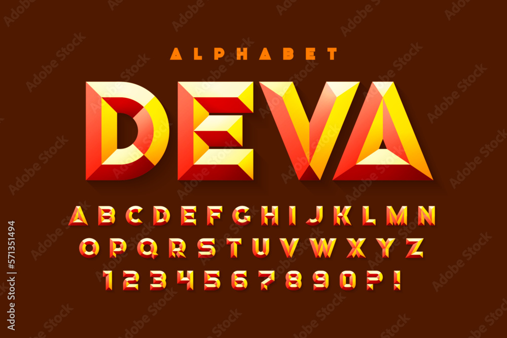 Cristal characters design, original glossy alphabet style, letters and numbers. - obrazy, fototapety, plakaty 