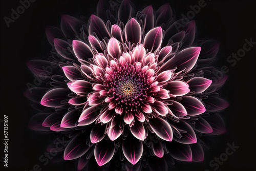 Ilustración de un fondo con una imagen de una flor macro, Generative AI