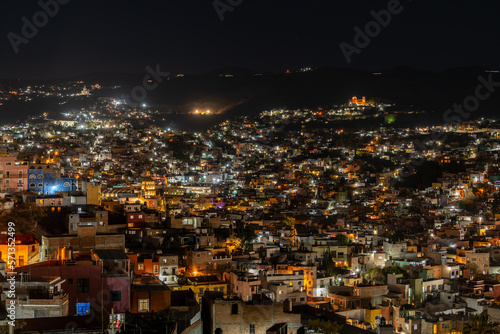 Wallpaper Mural Very beautiful view of the night city in the Mexican city of Guanajuato. Torontodigital.ca