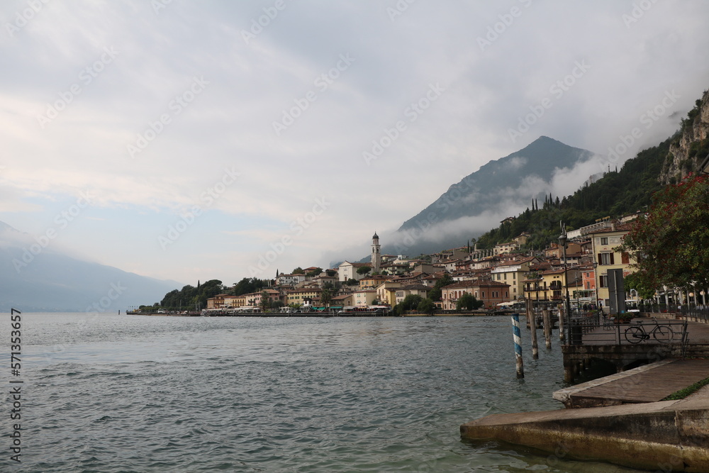 View to Limone sul Garda at Lake Garda, Lombardy Italy
